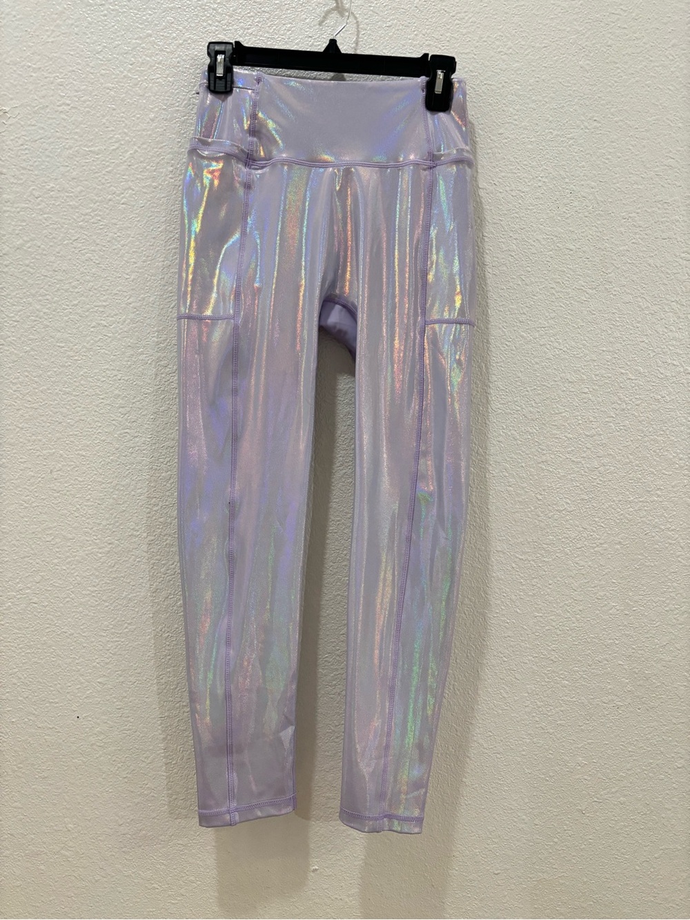 Crowned Athletics Purple Shimmer Iridescent Leggings NEW Size Medium